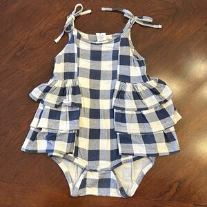 Kate Quinn Gingham Tie Strap Bamboo Ballerina 6-12 months